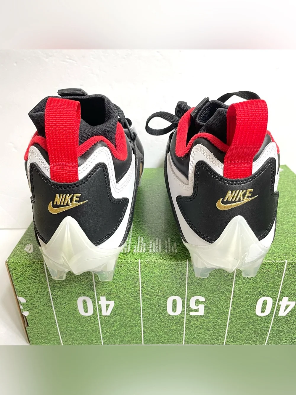 Nike Diamond Turf 93 TD 49ers Deion Sanders Football Cleats Size 8 HF5298-100